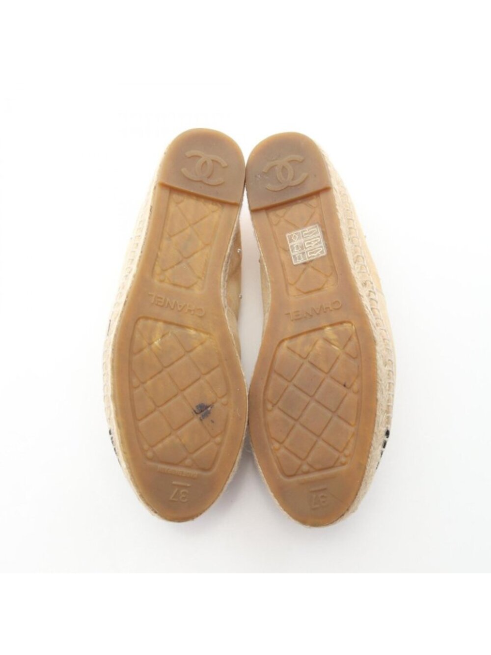 Chanel CC Logo Pearl Espadrille Slip on Suede - Picture 4 of 11